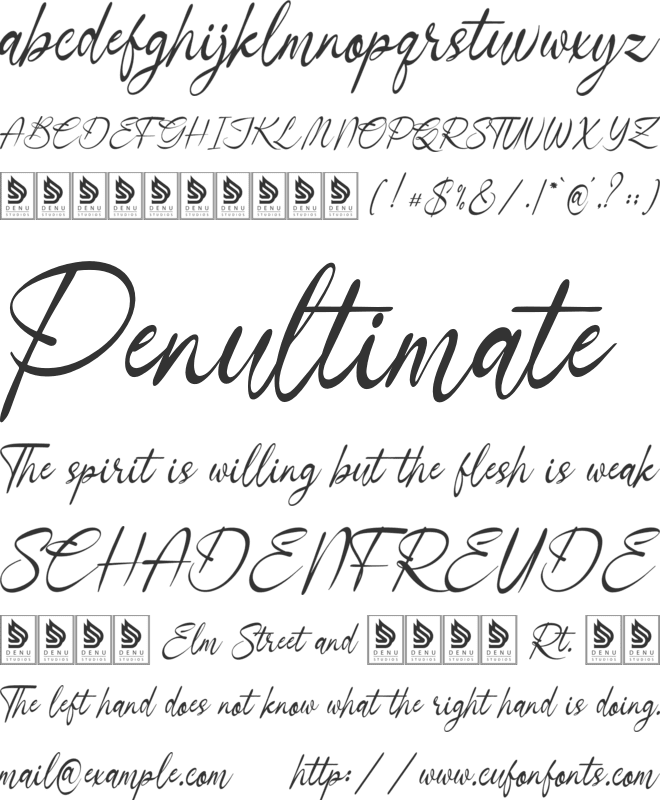 Danthalion font preview