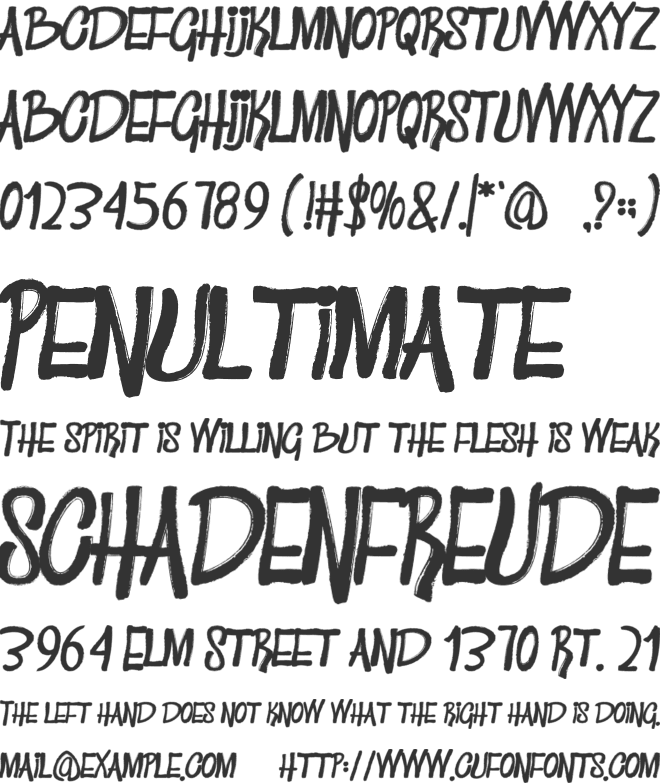 GECARIN font preview