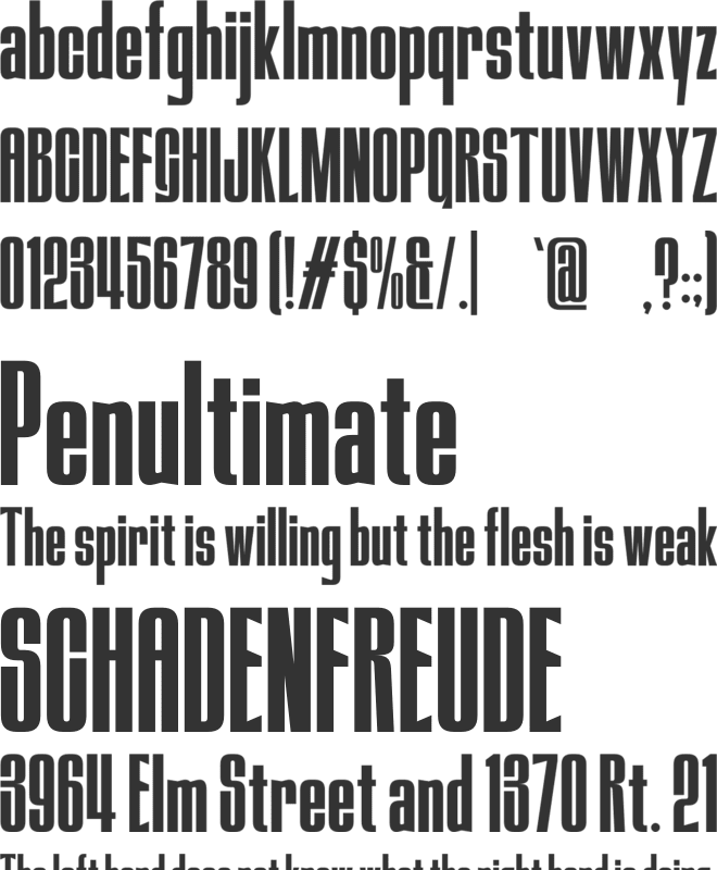 OBLISK font preview