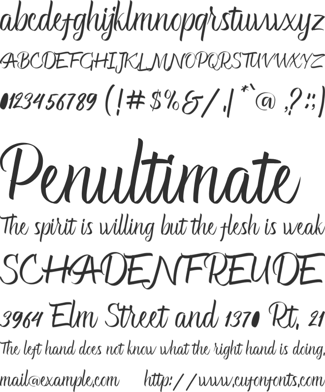 Glitter font preview