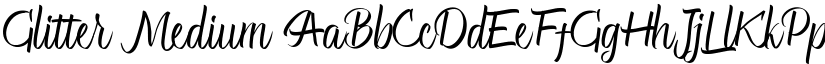 Glitter Medium font