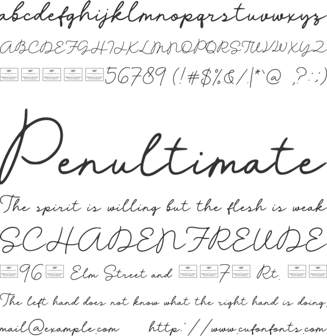 Bellise Free font preview