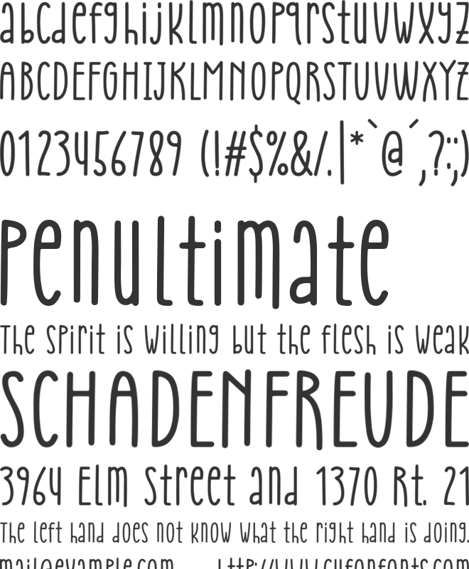 Cheria font preview