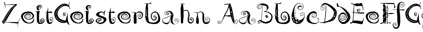 ZeitGeisterbahn font