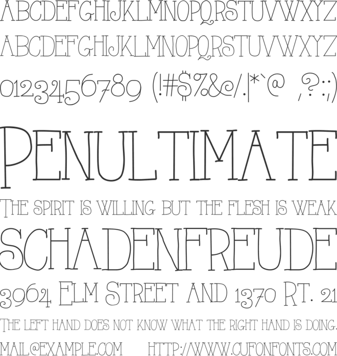 AlwaysHere font preview