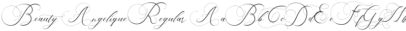 Beauty Angelique Regular font