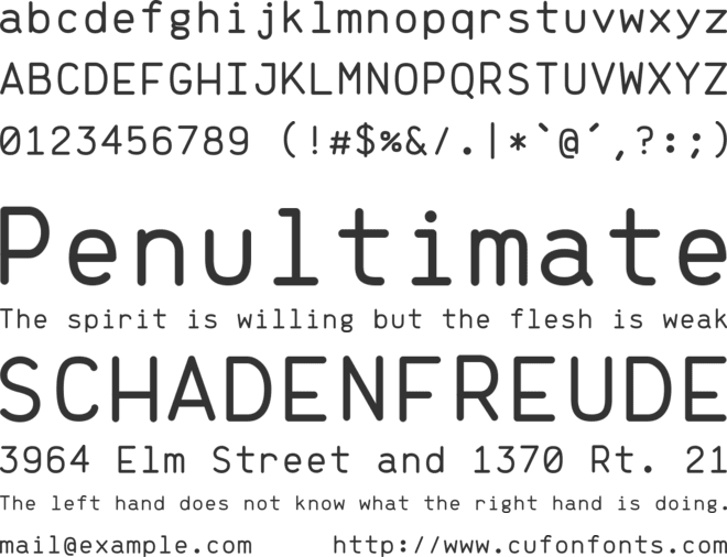 Brass Mono font preview