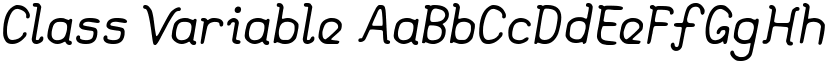 Class Variable font