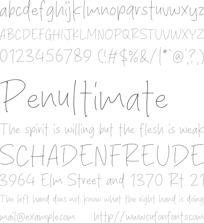 Scratch Pencil font preview