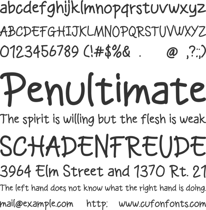 Bouchil font preview