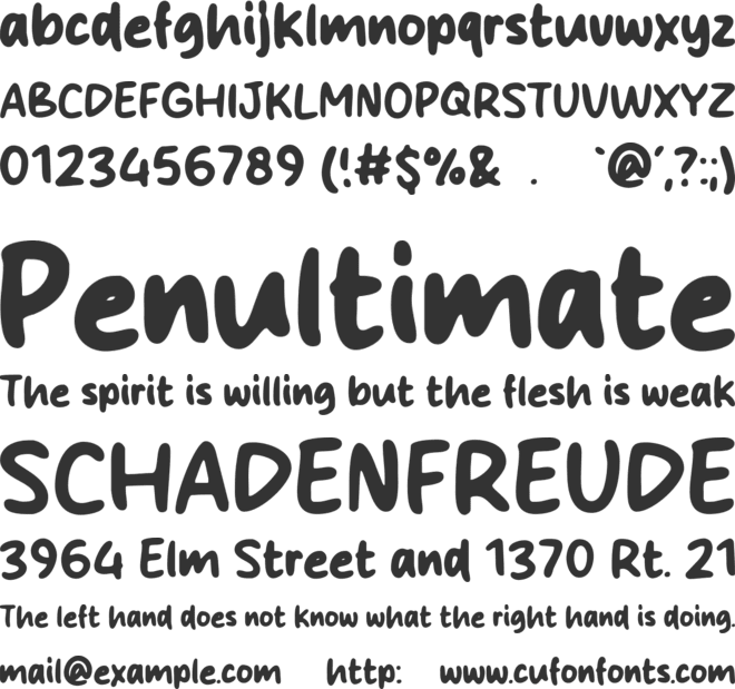 Fruity Sugar font preview