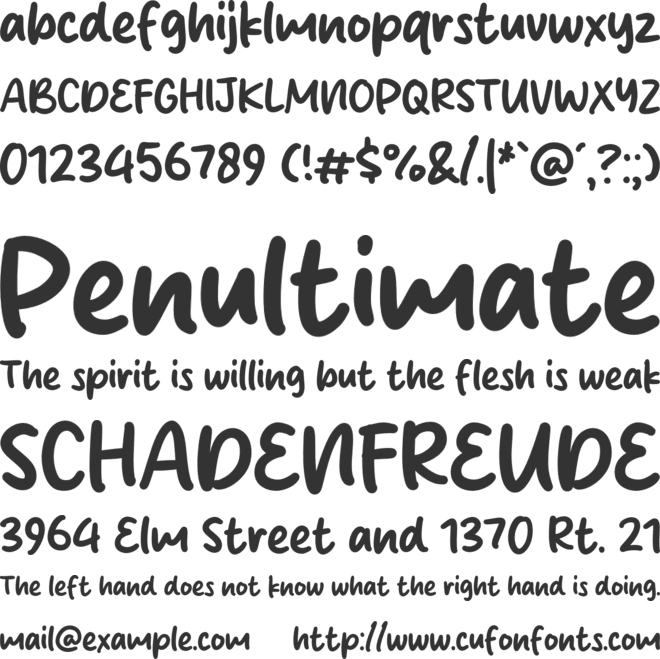 Danish Cookies font preview