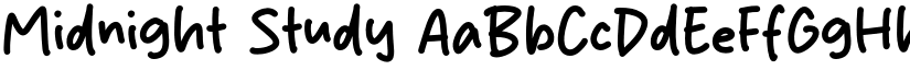 Midnight Study font download