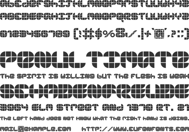 Box Face font preview