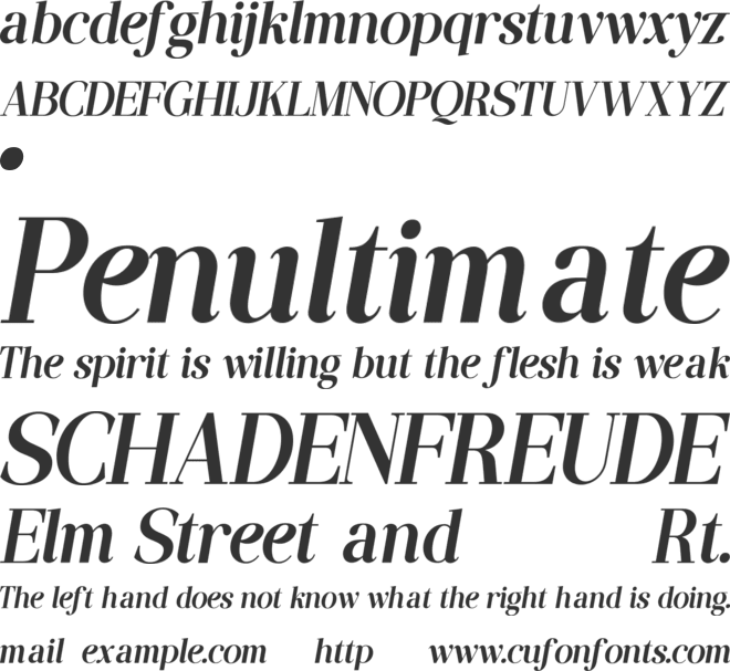 SAFFIERA font preview