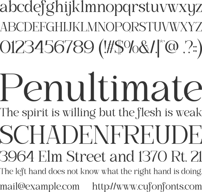 Anavel Elegance font preview