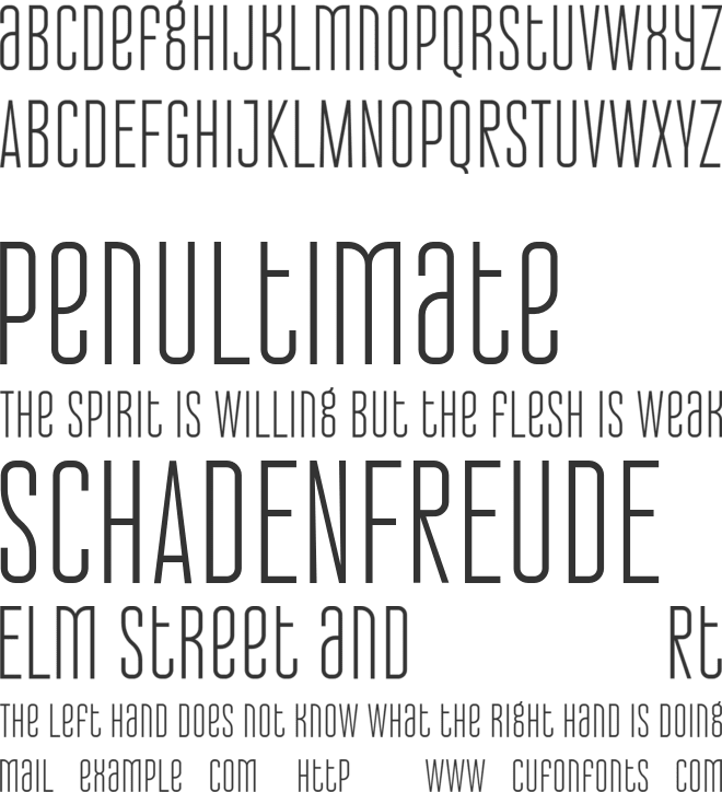 Proforma font preview
