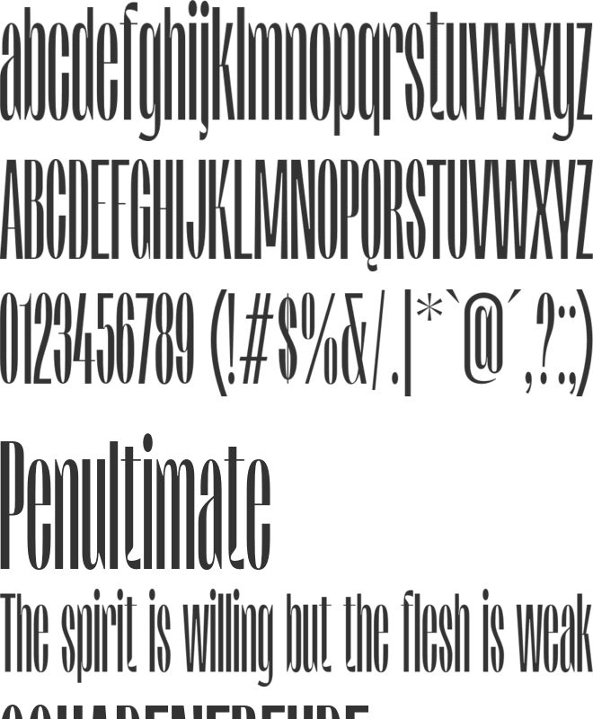 Pierknife font preview