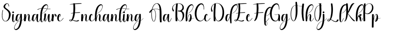 Signature Enchanting font