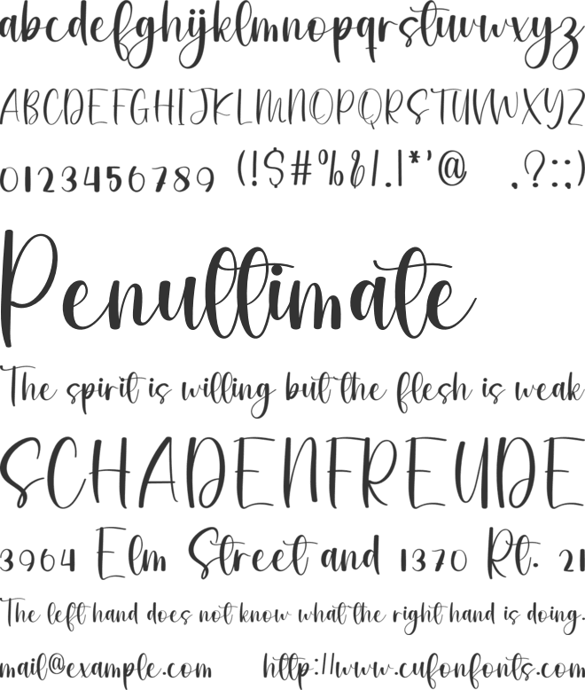 Spooky Maddison font preview
