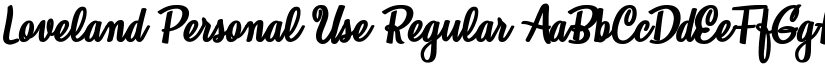 Loveland Personal Use Regular font