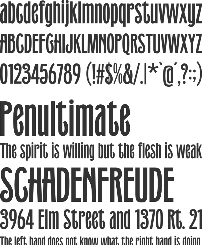 Telemachus font preview