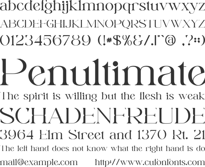 Bavicka font preview