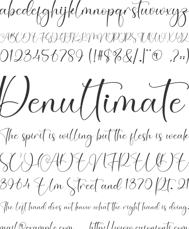 Melinda font preview