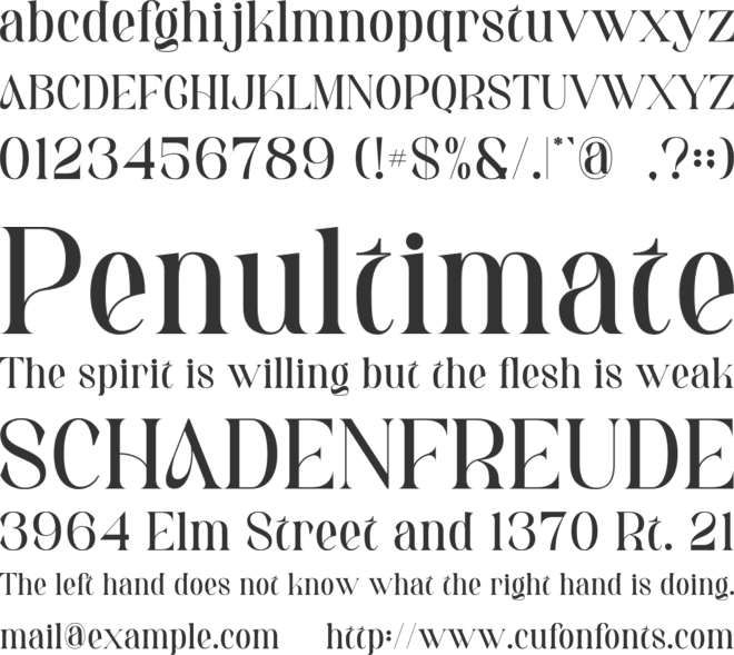 Begitta font preview