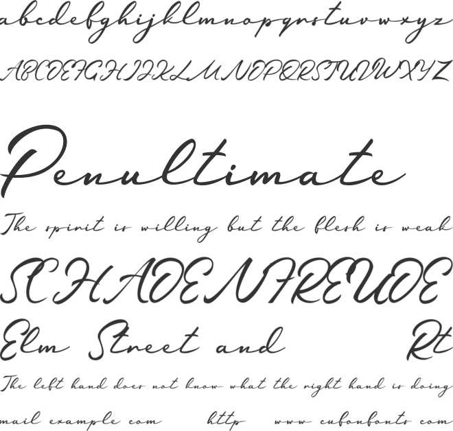 Jamilah font preview