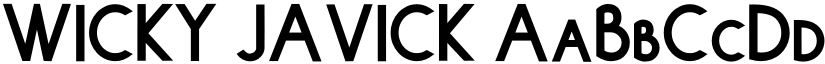 WICKY JAVICK font