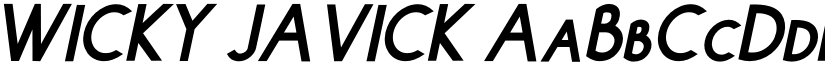WICKY JAVICK font
