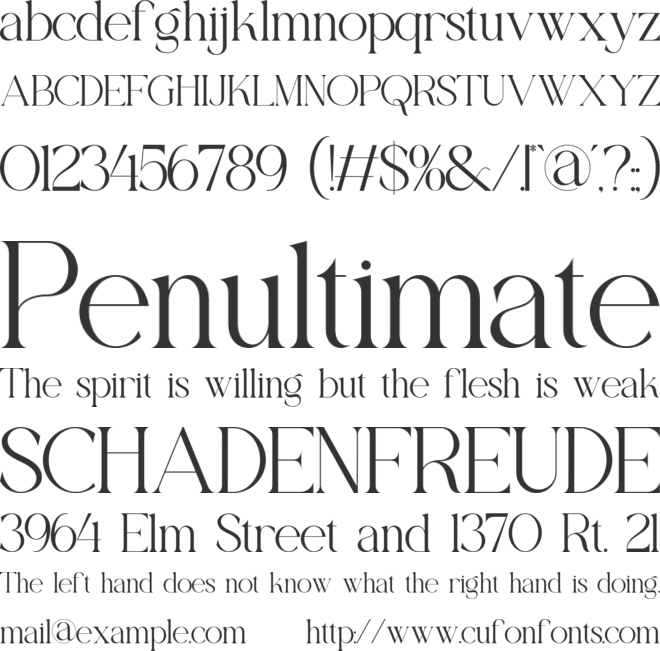 Sagero font preview