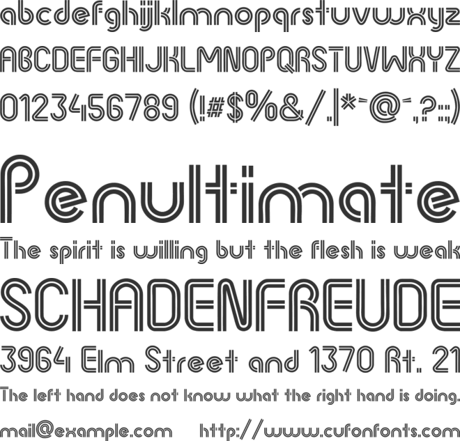 1970 Porno font preview