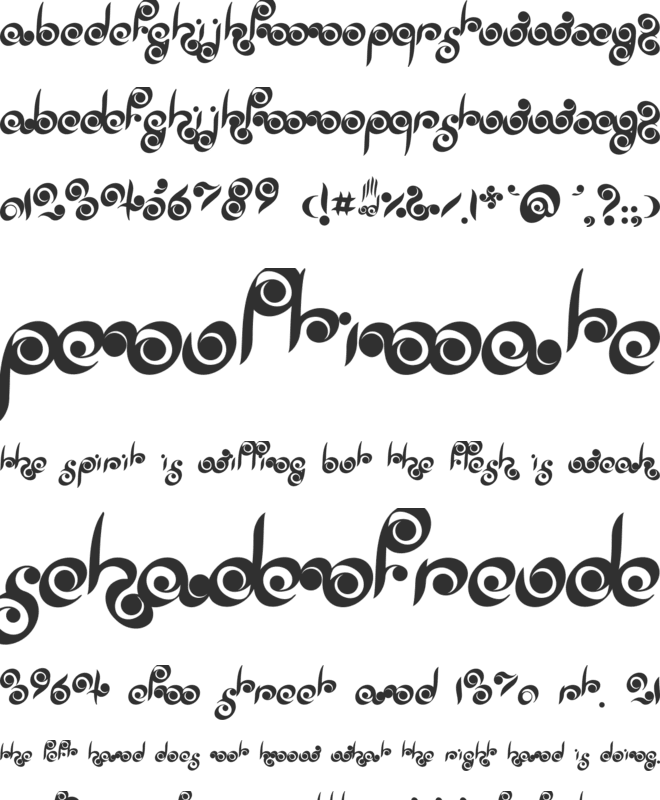 Palm of Buddha font preview