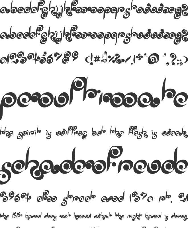 Palm of Buddha font preview