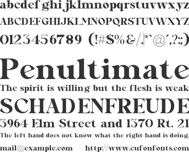 Qaniga font preview