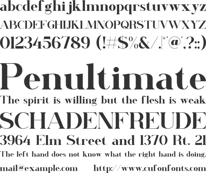 Anliba font preview