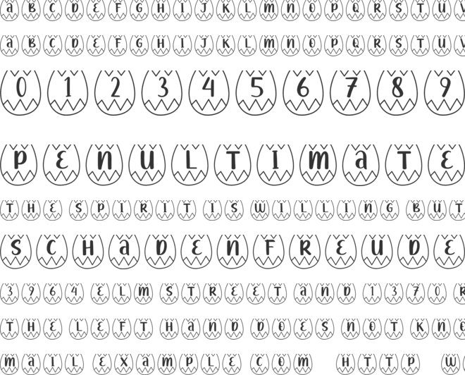 Easter Egg Monogram font preview