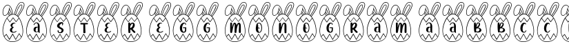 Easter Egg Monogram font