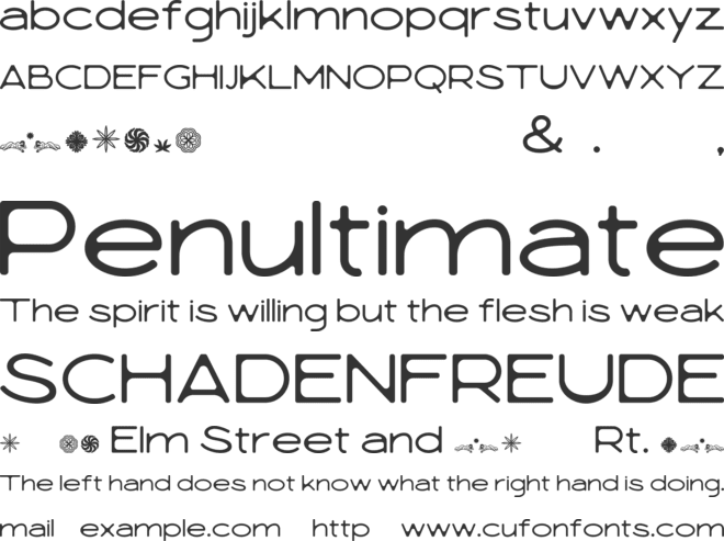Kimane font preview