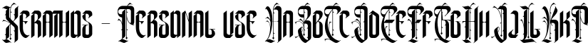 Xerathos - Personal use font