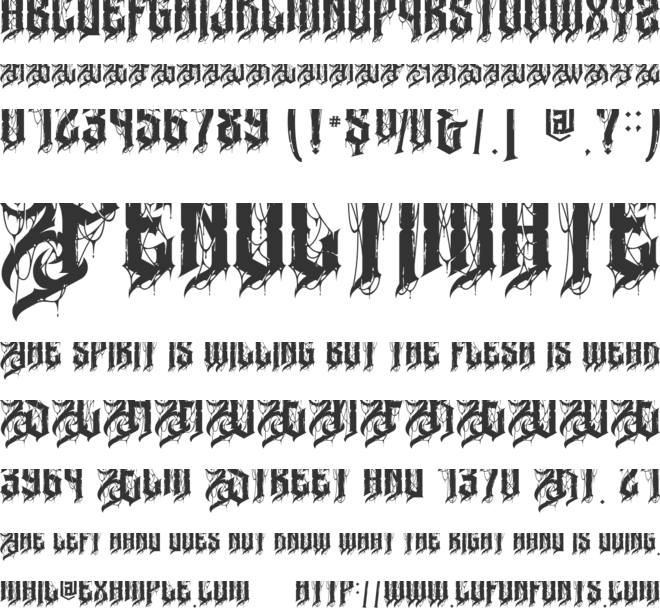 Noctyrr - Personal use font preview