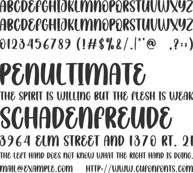 Stay Home font preview
