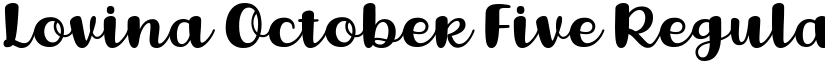 Lovina October Five Regular font