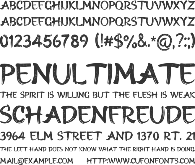 Hiro Misake Japanese Graffiti font preview