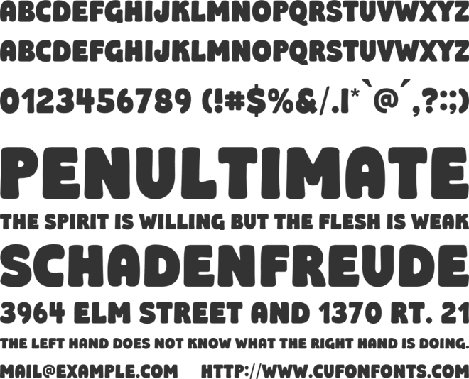 Hello Chunky font preview
