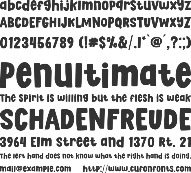 Charming Chunky font preview