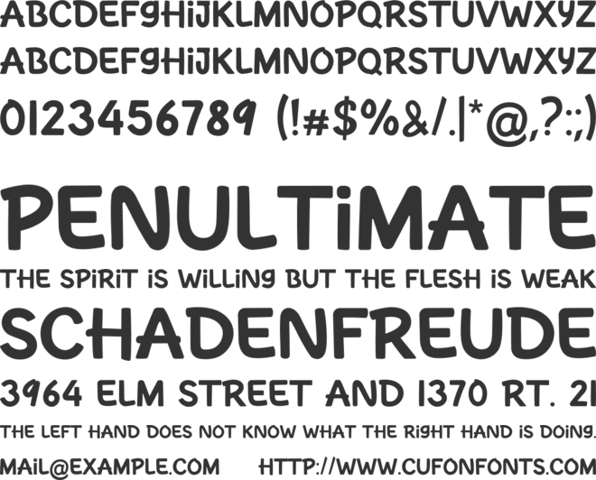 Playful Child Kawaii Bubble font preview