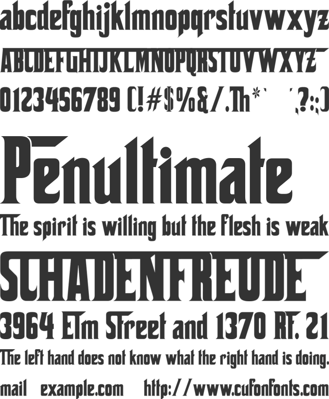 Corleone font preview